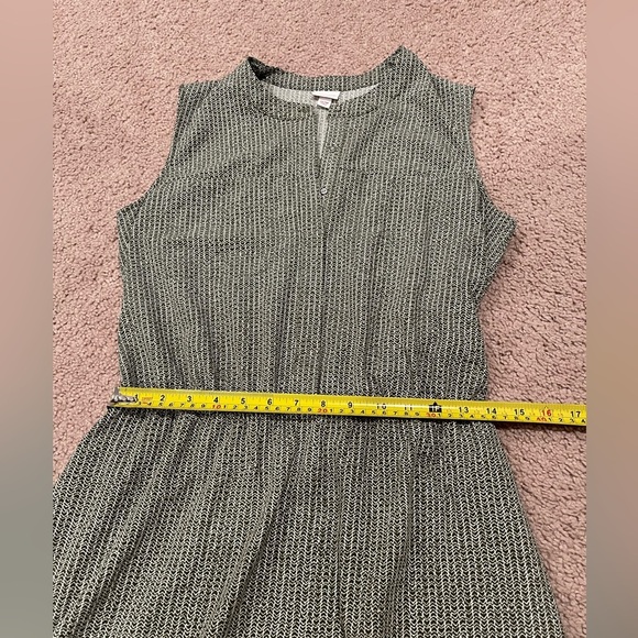 MERONA Chinese Collared Chevron Olive Green Dress - Picture 6 of 9